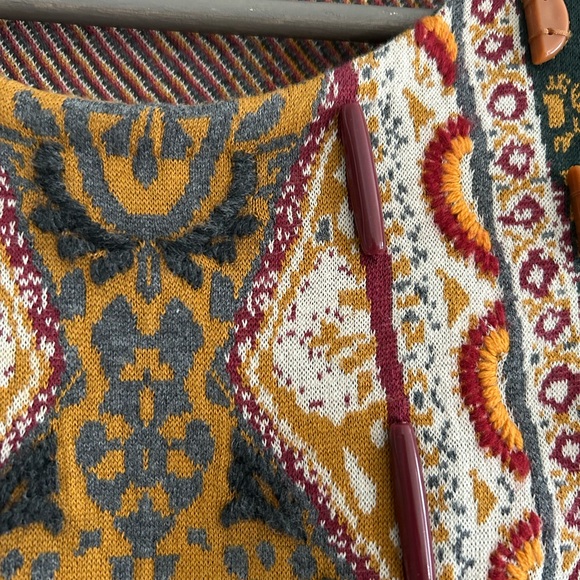 Anthropologie Knitted and Knotted Beaded Dress Green Yellow Size XS Peti… - Picture 10 of 16